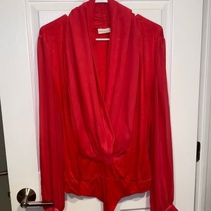 Eva Mendez by New York & Company leotard blouse (deep pink)